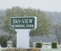 ENTRANCE TO THE CEMETERY FIRST SNOWFALL OCTOBER 15,2009