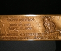TEXTURED SIMPLICITY -           10 X 4  THE KITTY CAT IS CAST ON THIS MEMORIAL